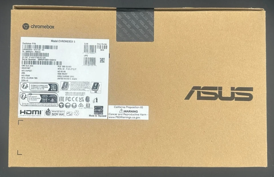 Asus Chromebox 5 Intel Celeron 7305, 4 GB RAM, 128GB SSD CHROMEBOX5-SC017UN-WC - Image 2 of 4