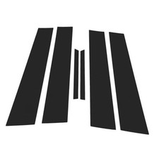 Door Pillar Window Trim Front Rear Left Right Anti Scratch Sticker Pillar Black