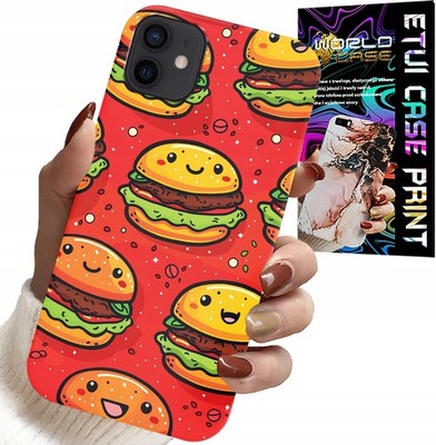 Hülle für iPhone 13 Mini - süße lächelnde Burger-Hülle