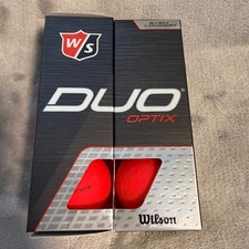 Wilson DUO Optix Matte Red Golf Balls 6 Pack New 2 Sleeves