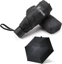 Small Mini Umbrella W/ Case Light Compact Design Perfect Travel Lightweight