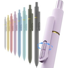 8 PCS Retractable Gel Pens 0.5mm Fine Point Black Ink Quick Dry Journal