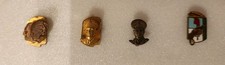 Lote de 4 prendedores vintage de solapa Evita Eva Perón Juan insignia esmaltada recuerdos de Argentina