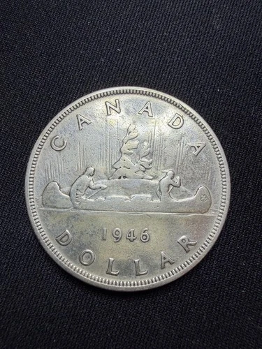 1946 Semi-Key Date Canadian Silver Dollar Coin