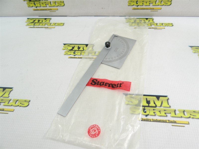 NEW! STARRETT NO. C183 SATIN CHROME PROTRACTOR 