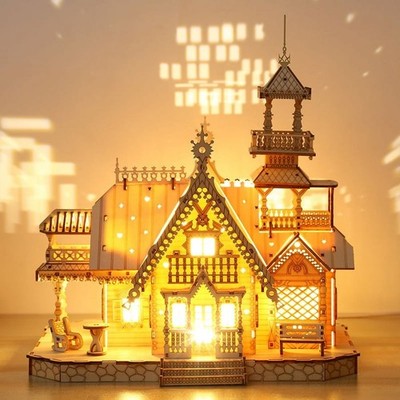Villa Mechanical 3D Puzzle 267 Pieces With Lighting