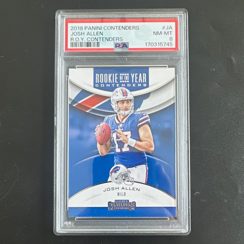 Panini 2018 Contenders Josh Allen Bills Rookie of the Year RYA-JA PSA 8