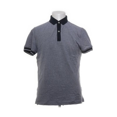 Massimo Dutti, Poloshirt, Größe: M, Grau/Blau/Weiß, Baumwolle, Herren #pcO