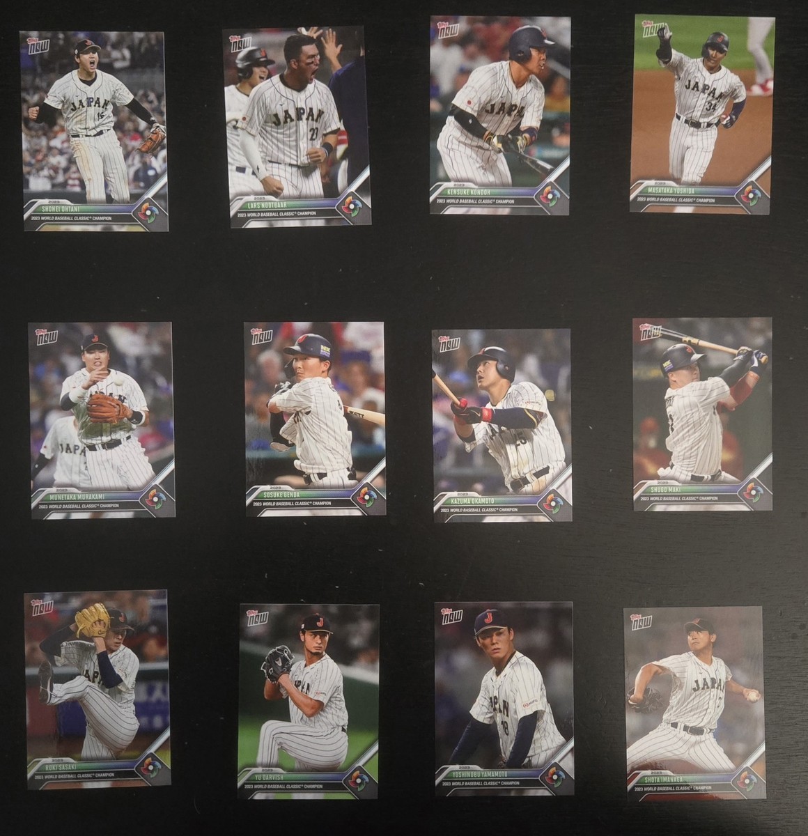 2023 Topps Now WBC Champion Complete 12 Card Base Set Team Japan