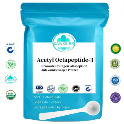 Cosmetic Acetyl Octapeptide-3 Raw Powder SNAP-8 Peptide Promote Collagen Absorpt
