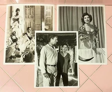 3 Vintage Publicity Photo Actor AVA GARDNER Bhowani Junction Show Boat Iguana