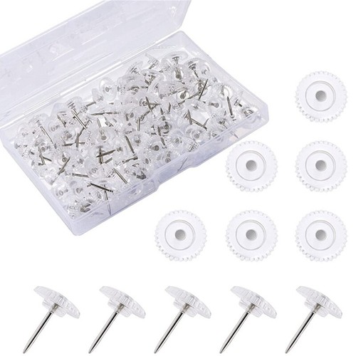 100pcs Simple Map Pins Photo File Thumb Tacks for Home Wall Office Message Board