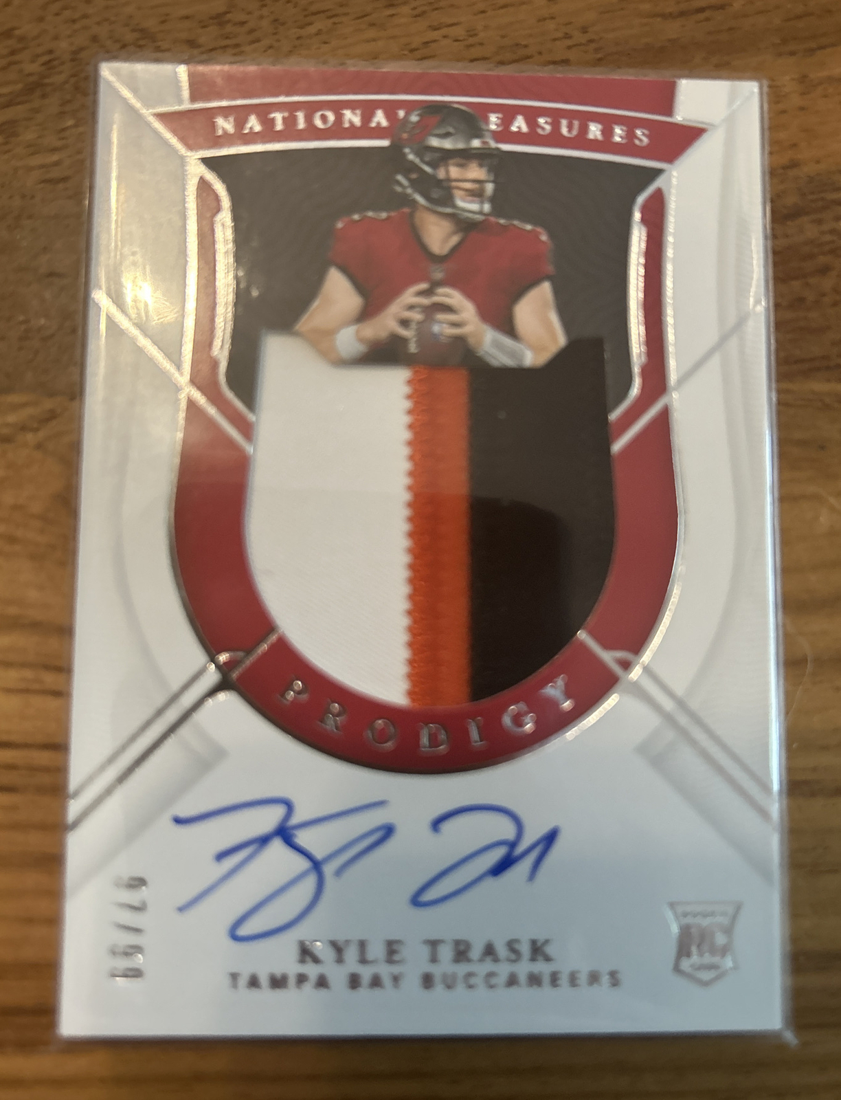 2021 Panini National Treasures NT Prodigy Kyle Trask #KT RPA /99 RC Bucs Gators
