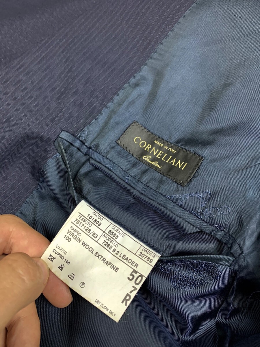 COLLECTION CORNELIANI ネイビー スーツ 50R Corneliani Regular-Fit
