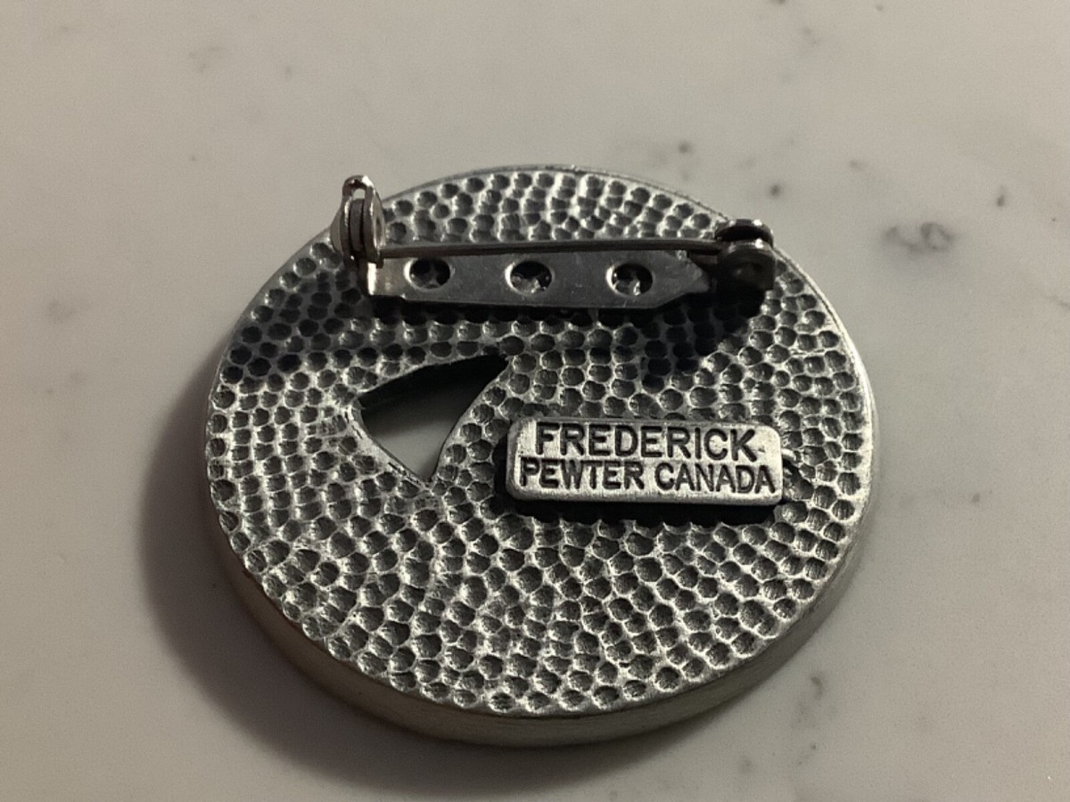 AUTHENTIC SIGNED FREDERICK PEWTER CANADA UNIQUE BROOCH PIN NR | eBay