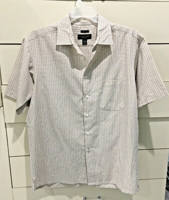 Pronto Uomo Tan check Camp Short Sleeve 