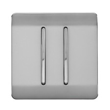 Light Switches 2 Gang 2 Way Screwless Designer Decorative Modern Trendi Switch