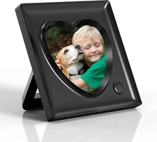 Picture Frame Personalized Voice 20S Recordable Photo Frame 3.9x3.9 Heart Shape