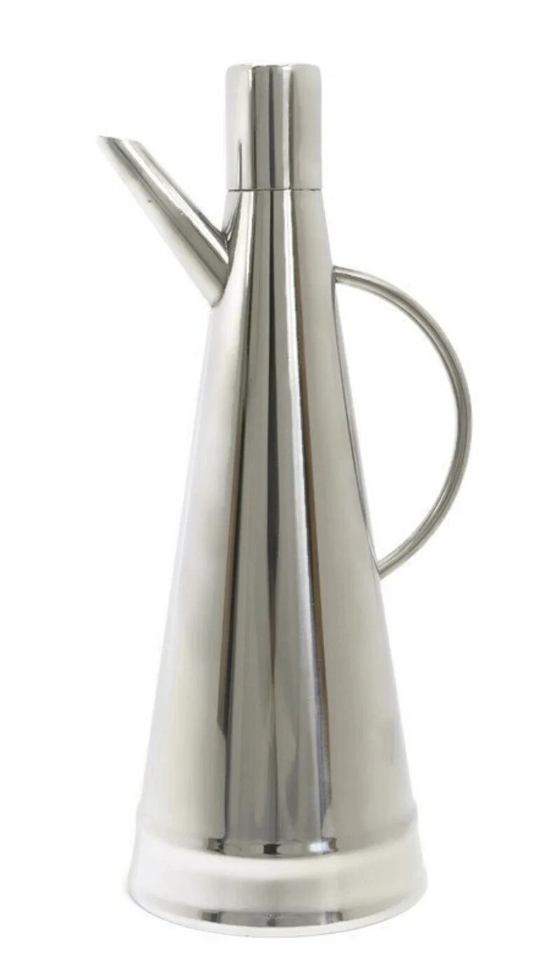 Oliera in Acciaio Inox Elegance 0,5L | Dosatore Olio Salvagoccia Professionale - 1