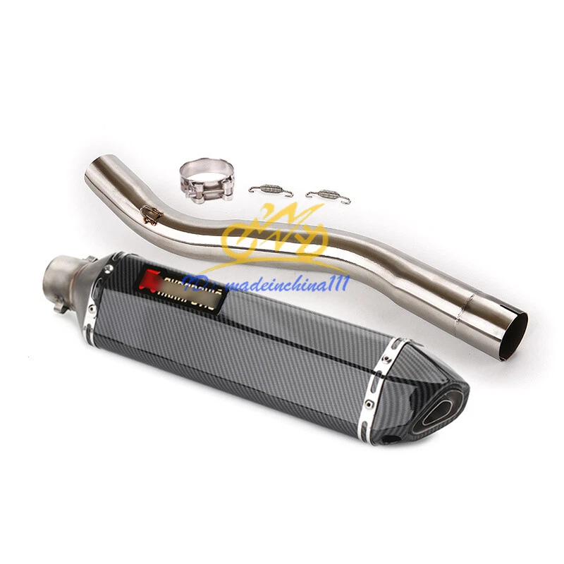 For Honda CBR600F4i 2001-2007 Slip On Mid Link Pipe Exhaust Muffler Tips 470mm - Image 2 of 4