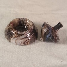 ANDY DAVIS, Glass Art Spinning Top Base, Megan's Run , 301J