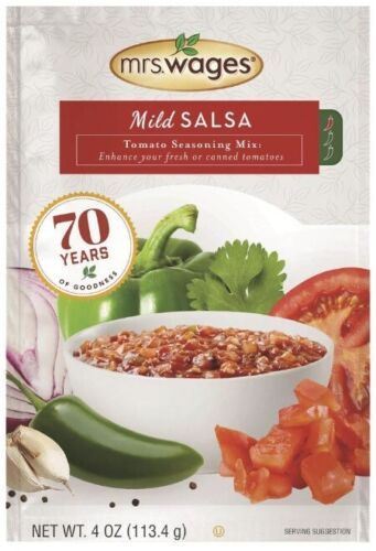 Mrs. Wages Mild Salsa Pomodoro Condimento Mix, 4 oz (3 confezioni) - Foto 2 di 3