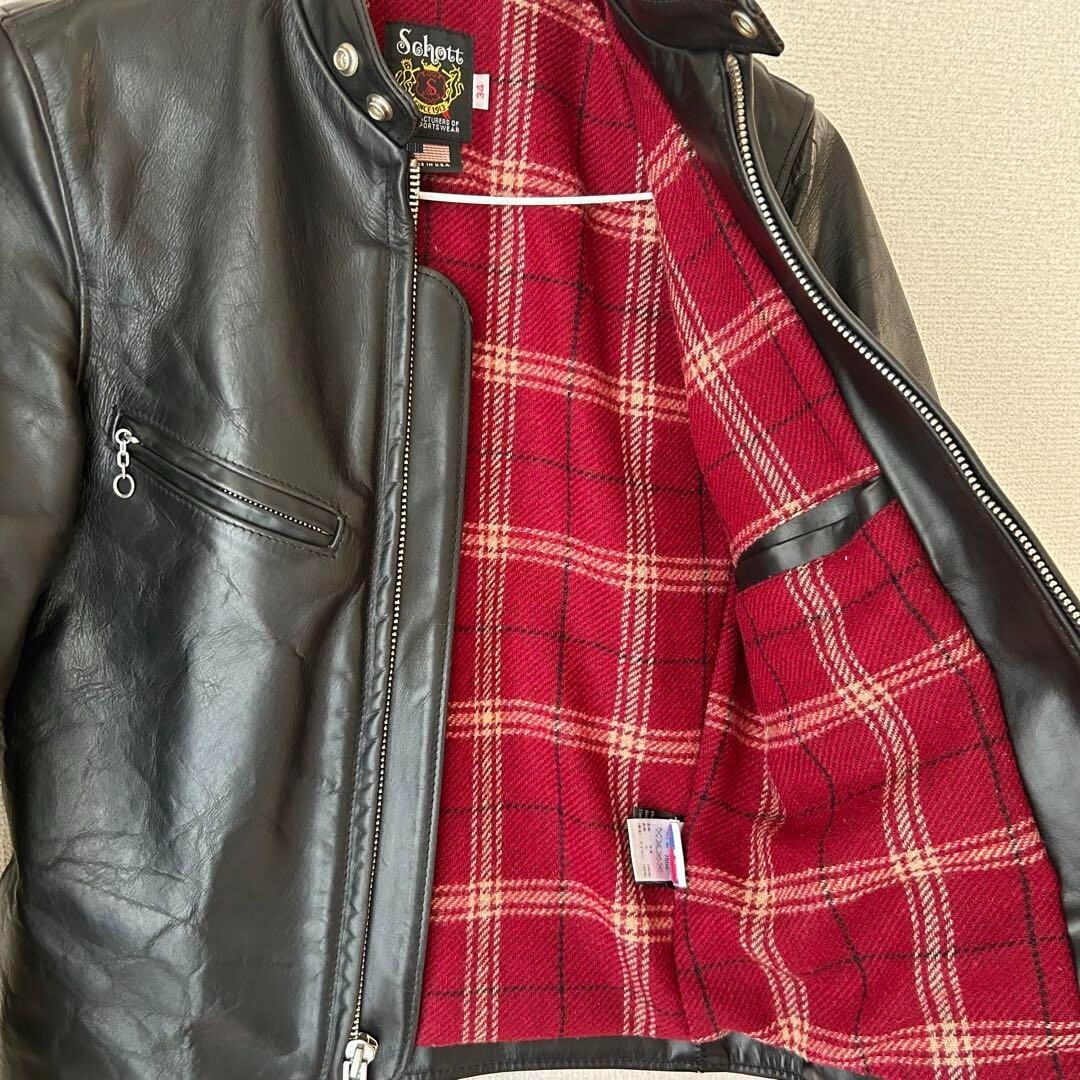 A*O様 Schott 641xx 34 Schott 641SXX Single Riders Jacket Genuine Steerhide Men Size 34