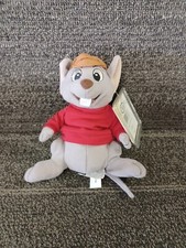 Disney Store Rescuers Bernard Bean Bag Plush Mouse Stuffed Animal Toy w/ Tag NOS