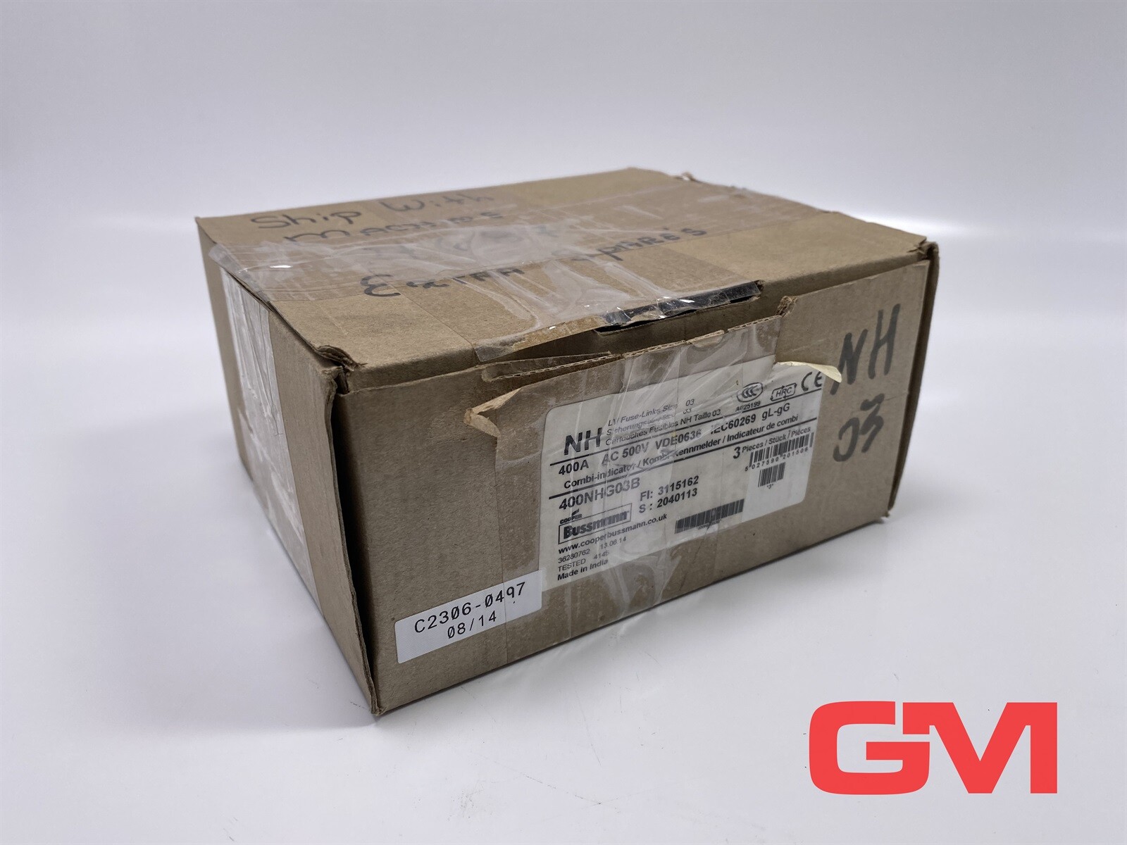3x Cooper Bussmann Fuse-Link 400NHG03B LV 400A 500V gL-gG