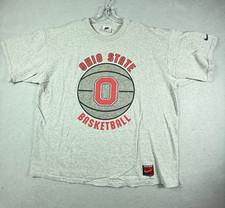 Vintage Nike Ohio State Basketball T-Shirt Men's X-Large Gray 1996 USA Made