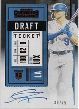 2020 Panini Contenders Draft Ticket GAVIN LUX Auto Rookie /75 Red Hoil Variation