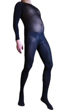 Unisex 120D Velvet High Elastic Soft Bodystocking See Through Bodysuit Catsuit