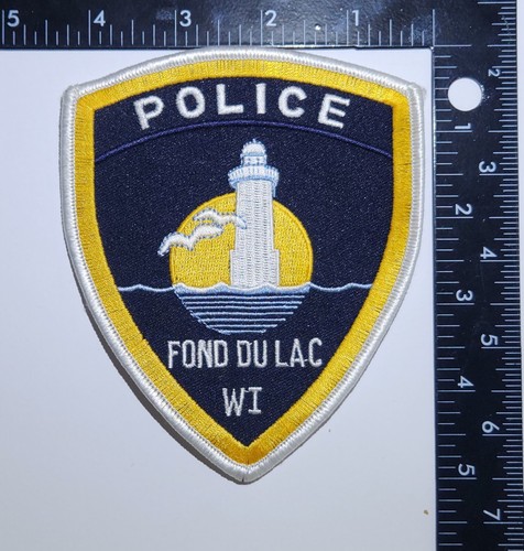Fond Du Lac, Wisconsin, Police Patch. White Trim! 4.5x5 Inches. Great Condition!