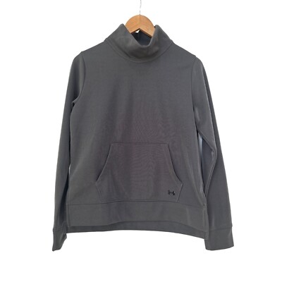 Under Armour Synthetic Fleece Mock Mirage Sweatshirt Womens XS Gray Active