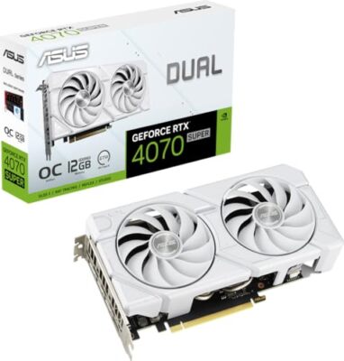ASUS Dual GeForce RTX 4070 SUPER EVO White OC Edition 12GB