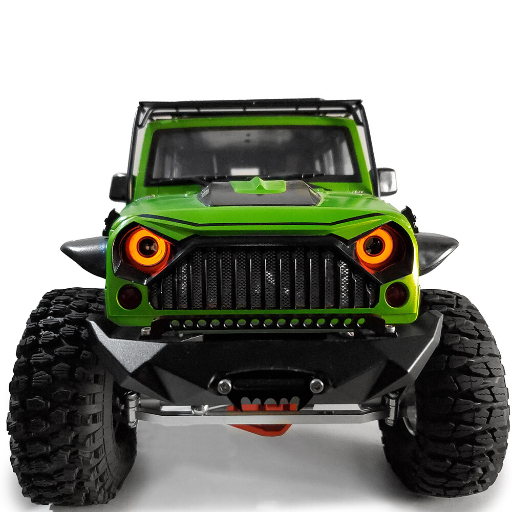 17mm Angel Halo Eyes 2-LEDs Light Headlight For 1/10 RC Crawler Car Orange+White