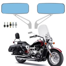 2x Rectangle Rearview Side Mirrors For Kawasaki Vulcan VN 800 900 1500 1600 1700