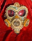  GOLDEN GASMASK COUTOURE handmade rhinestone crystal CHARLES MONIZ mask masque — photo 5