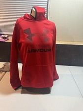 Under Armour ColdGear Boys Girls Size YXL Red Hoodie Sweatshirt Pullover