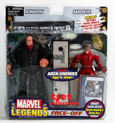Toy Biz Marvel Legends Face-Off Kingpin vs Daredevil (unmasked) 2006 New