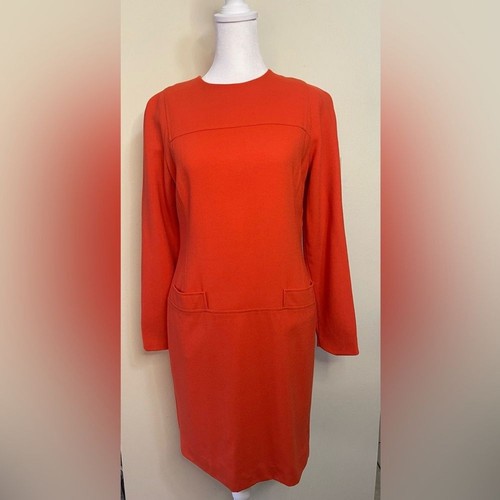 EVAN-PICONE Vintage 100% Wool Shift Drees Long Sleeve Pockets Petite 6P - Picture 3 of 17