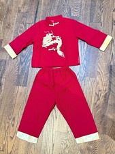 Boy 4T Traditional Chinese New Year Costume Set Top and Pants 