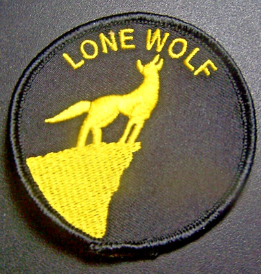 #0517  LONE WOLF:     M/C Vest Patch         Free S&H AVAILABLE