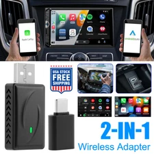 Mini Wireless CarPlay Adapter for Apple Plug & Play Low Latency Converts Wired S