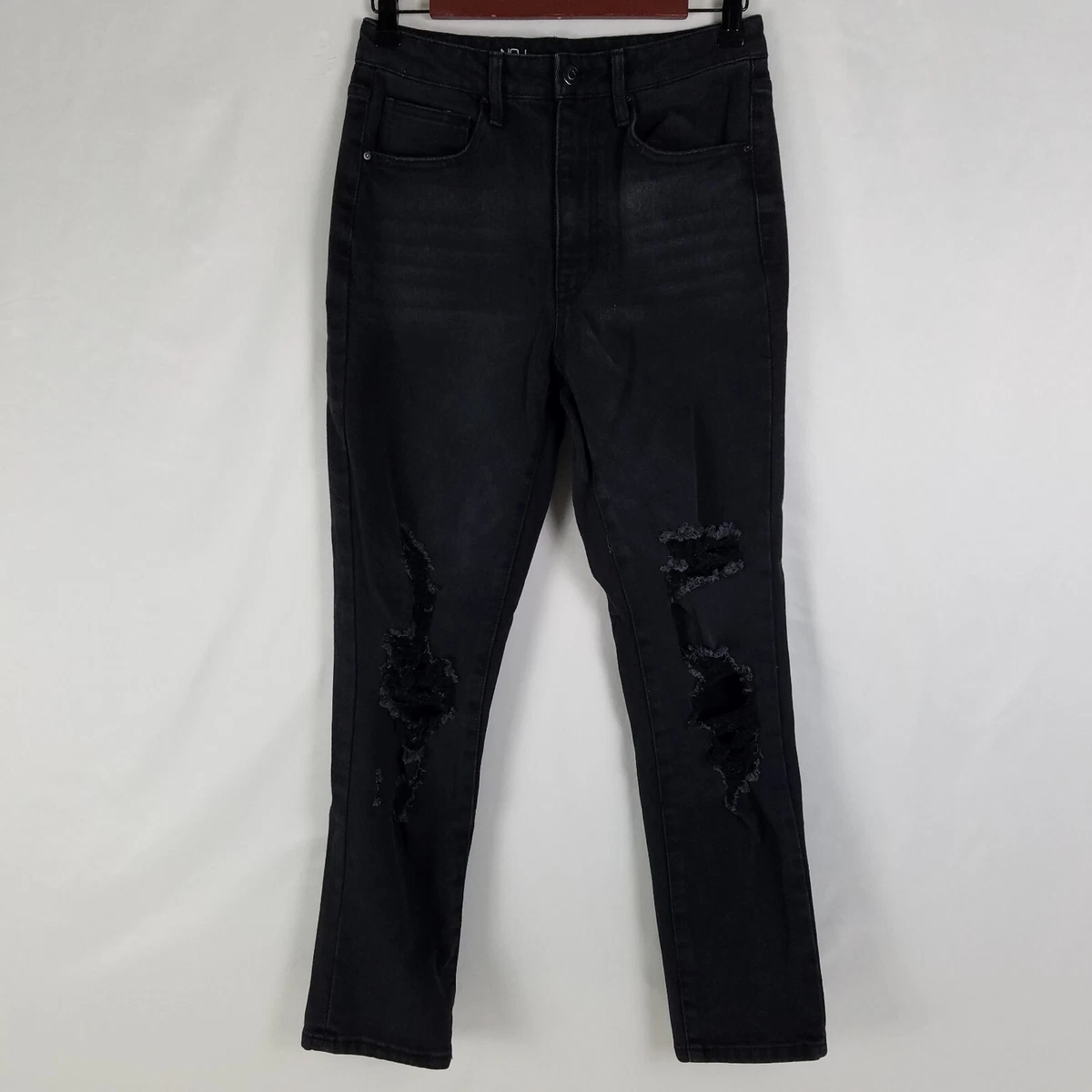 Jean Femme NOBO No Boundaries Noir Taille 15 M, Jambe Droite, Taille Mi-haute