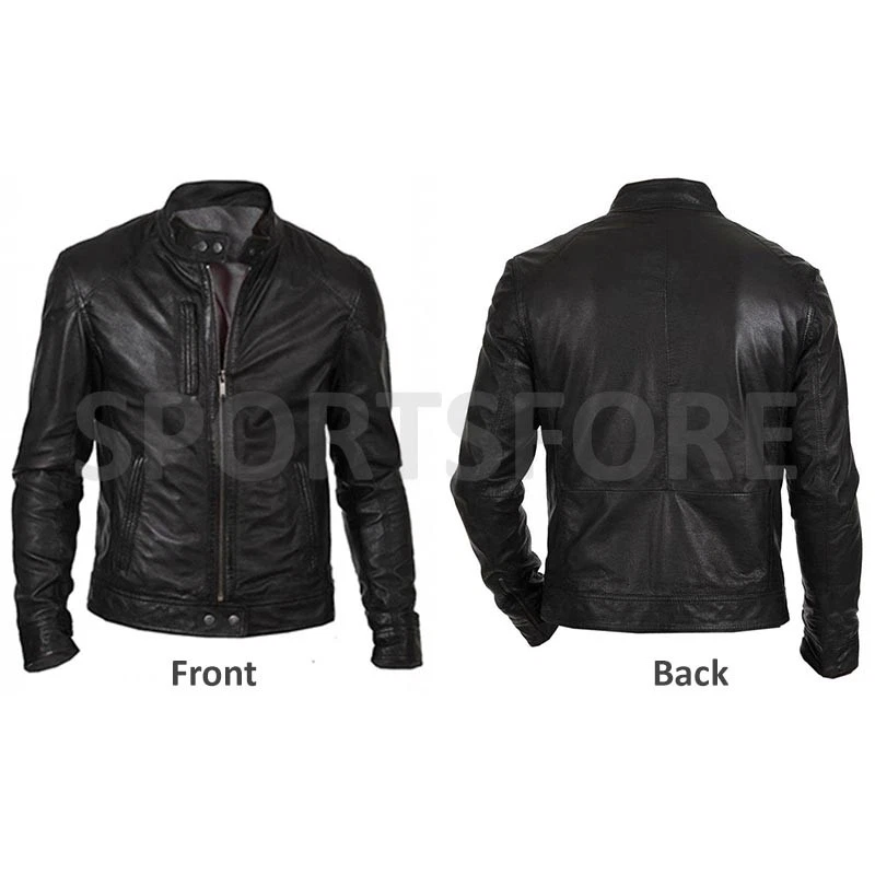 New Genuine Top Quality Waterproof Windproof Men Leather Jacket - Image 3 of 4