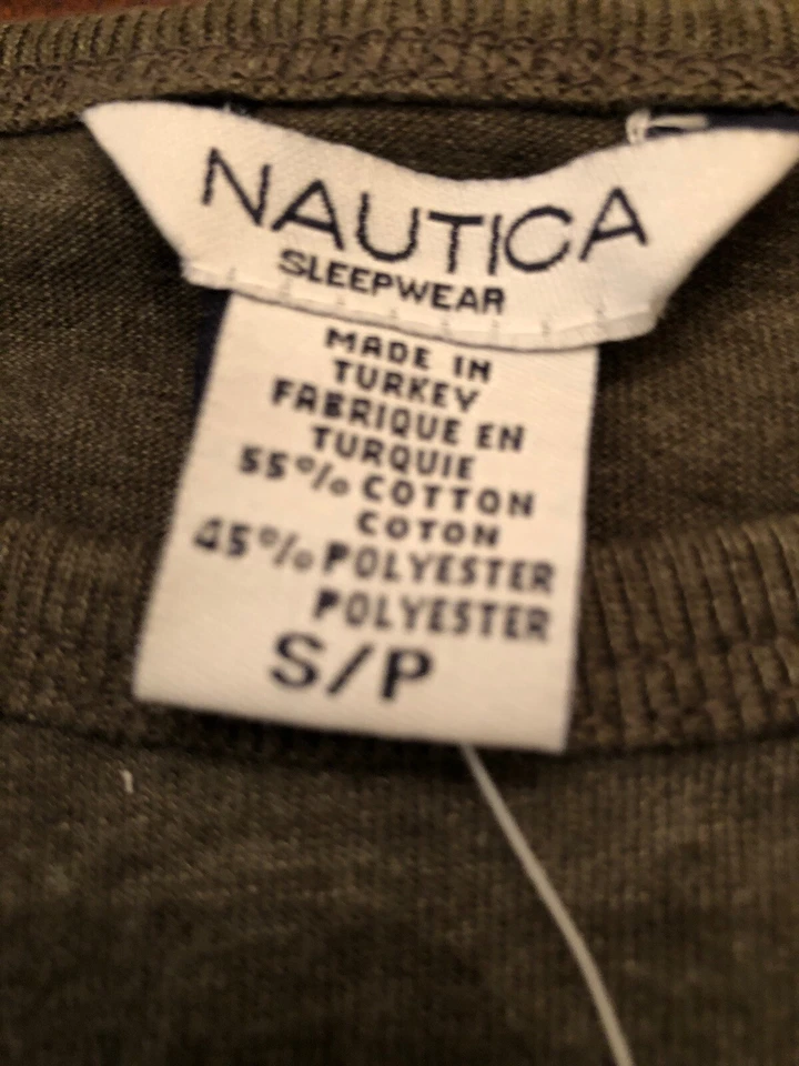 NAUTICA ROPA DE DORMIR MANGA LARGA CUELLO REDONDO - TALLA S/P - ELIGE GRIS o MARRÓN Foto 2 de 4