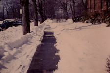 1956 Shovelled Walk Kodachrome Red Border Vintage 35mm Slide 1950's JNA2