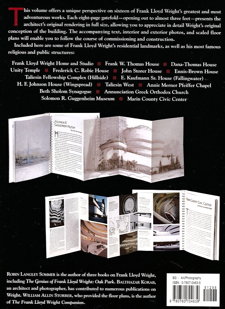 FRANK LLOYD WRIGHT-A GATEFOLD PORTFOLIO-ARCHITECTURE-PICTORIAL