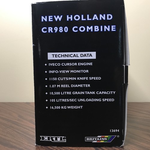Ertl New Holland CR980 Combine W Grain Head Model 2006 Britains 1:32 Detailed - Picture 11 of 12